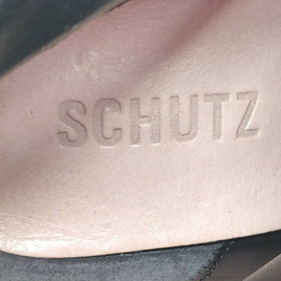 Schutz‎ Synthetic Leopard High Heel Ankle Boot 7 - Picture 9 of 10